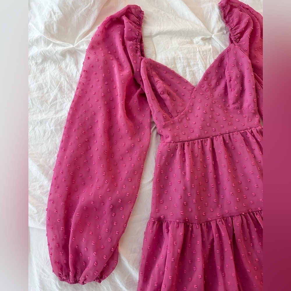Lulu’s Pink Long Sleeve Mini Dress Size XS - Picture 7 of 10
